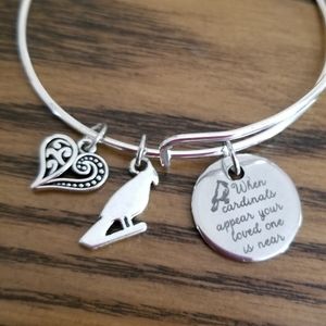 When Cardinals Appear Charm Bracelet In Memory